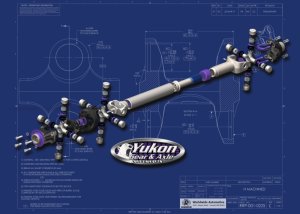 Jeep Sport Driveshaft - Rear - Yukon Gear & Axle - HD 1350 U-Joint / 4 ½-inch Lift Compatible - `18-`27